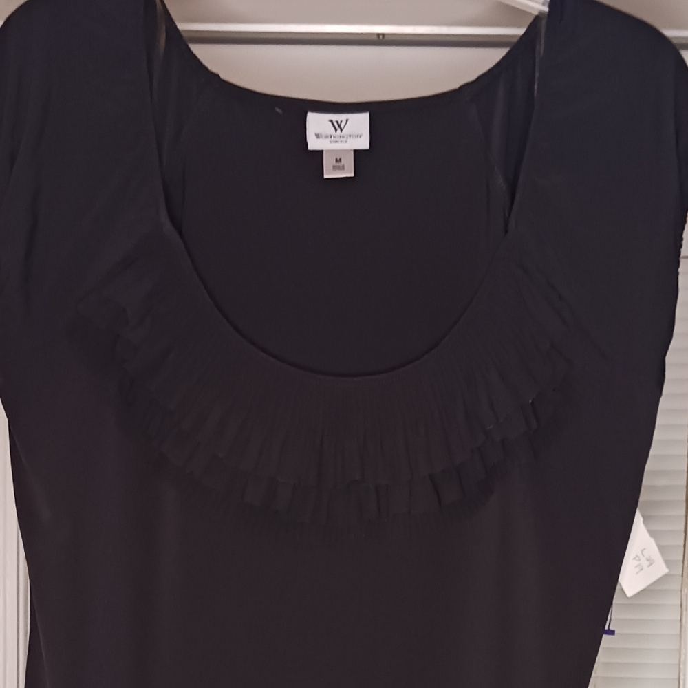 2 for $12 - Worthington Black Tank Top Size Medium - Picture 3 of 4